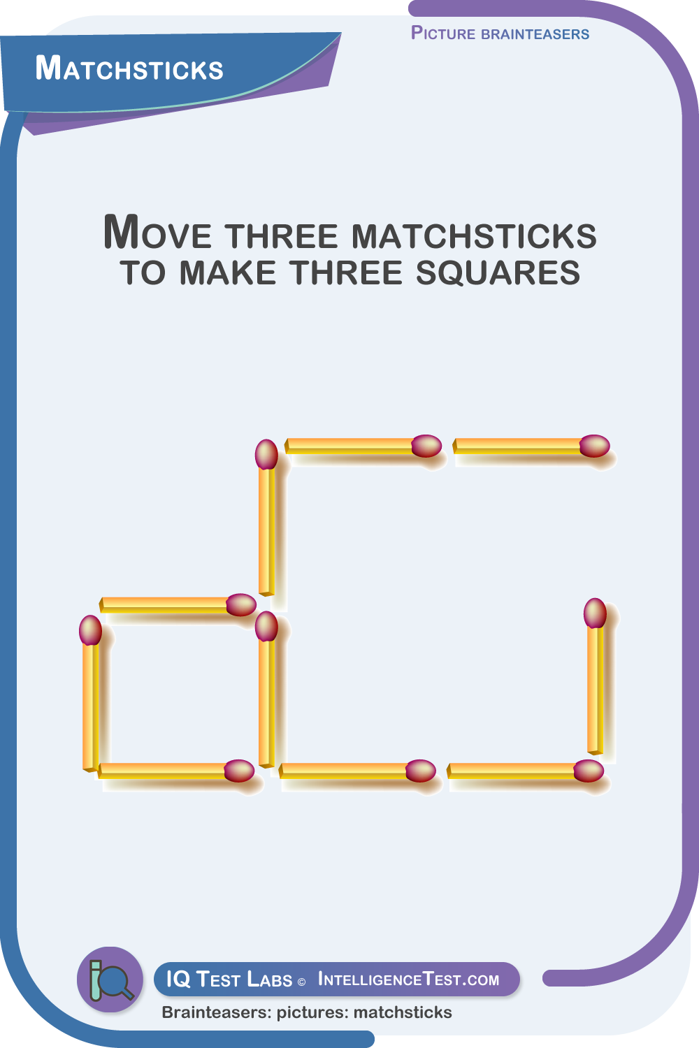 Tricky Puzzle IQ Test: Can you move only 2 matchsticks to fix this