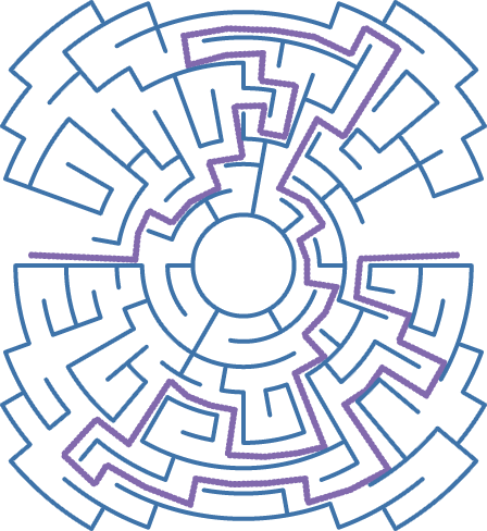 Find the right way through the maze solution