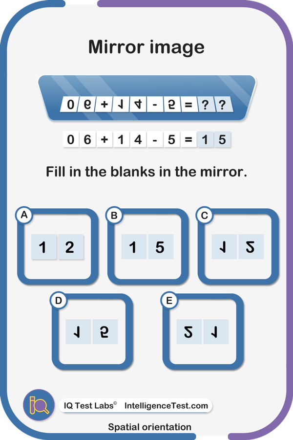 Mirror image - fill in the blanks in the mirror.