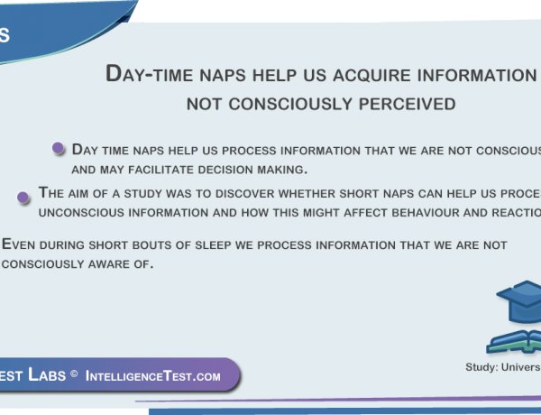 Day-time naps help us acquire information not consciously perceived