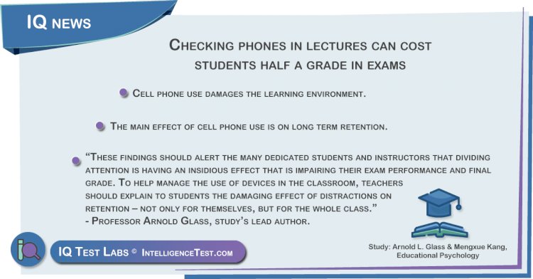 Checking phones in lectures can cost students half a grade in exams